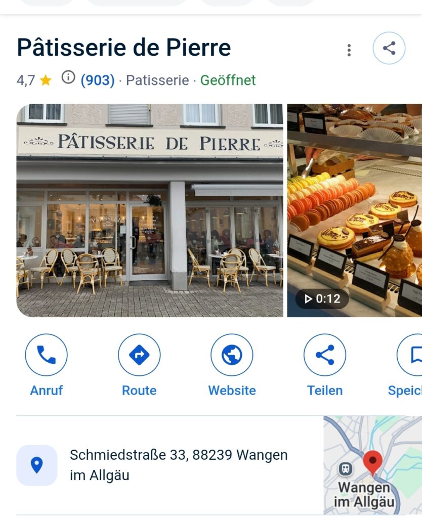 Patisserie De Pierre im Allgäu